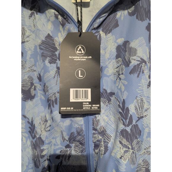 Avalanche Womens Hooded Jacket Windbreaker Sz L Gardenia Dreams Print Stretch - Picture 3 of 4